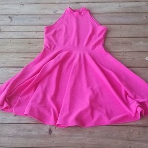Women’s fushia pink halter dress